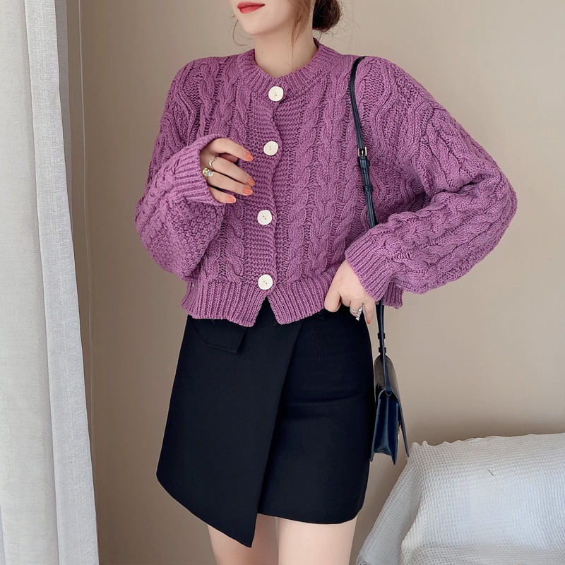 Twist loose tops tender cardigan for women