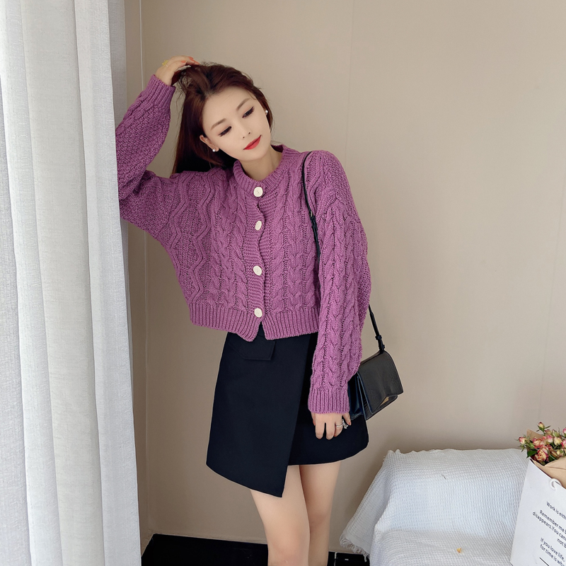 Twist loose tops tender cardigan for women