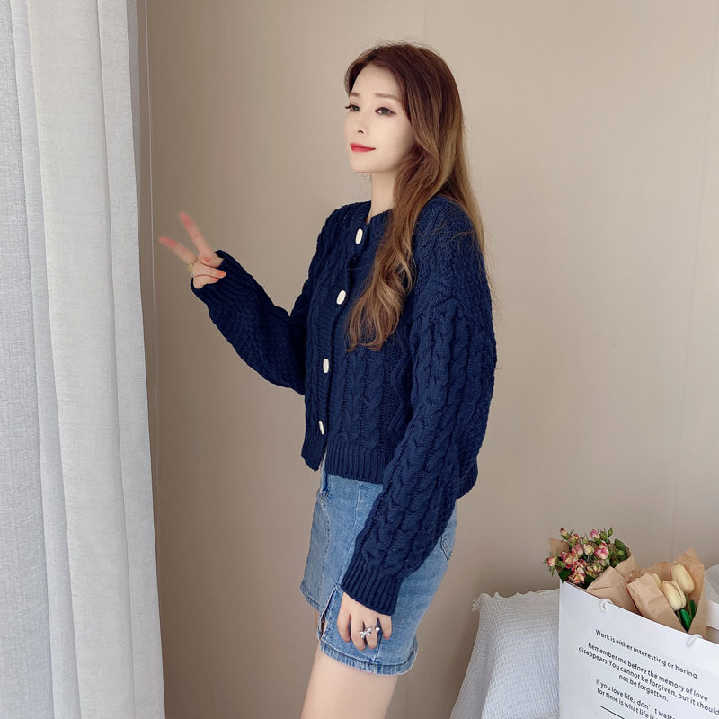 Twist loose tops tender cardigan for women