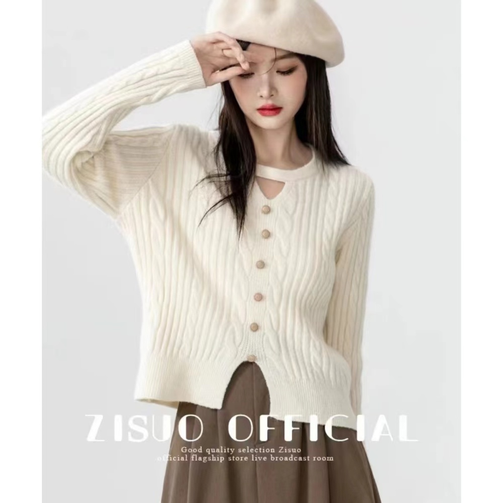 V-neck apricot sweater unique halter tops for women