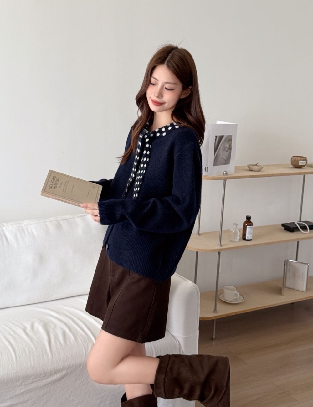 Long sleeve sweater Cover belly scarves for women