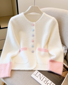 Colors buckle fashion coat Western style sweater