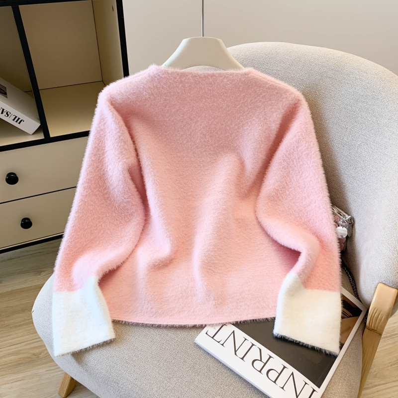 Colors buckle fashion coat Western style sweater