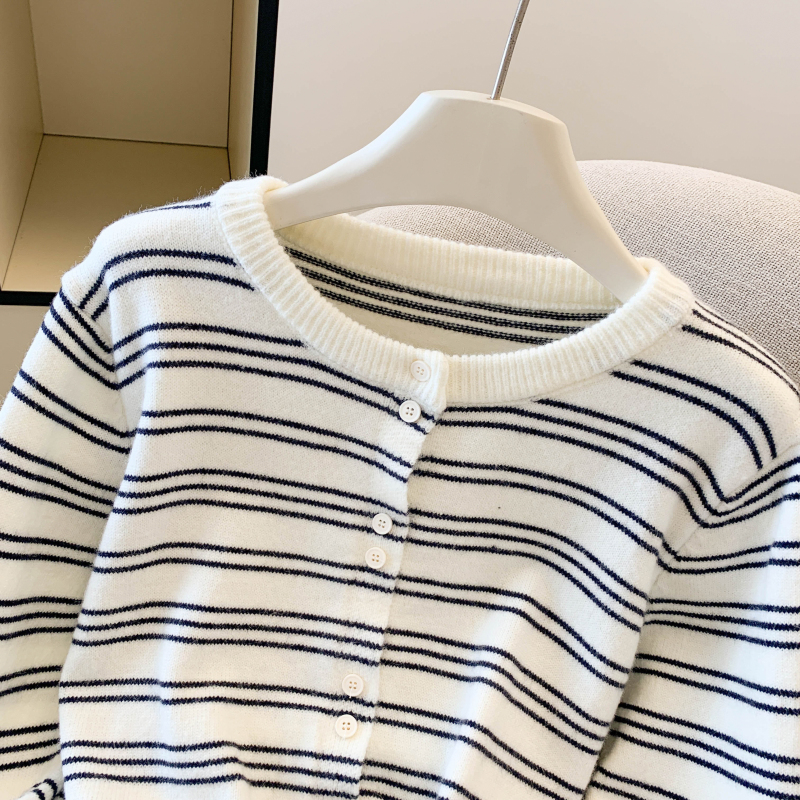 Korean style simple sweater all-match coat for women