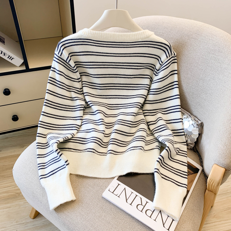 Korean style simple sweater all-match coat for women