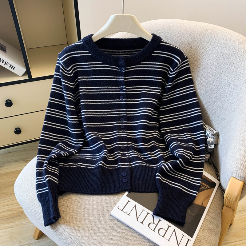 Korean style simple sweater all-match coat for women