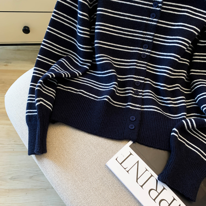 Korean style simple sweater all-match coat for women