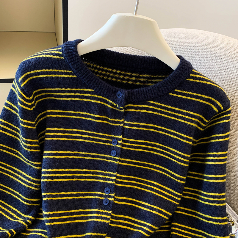 Korean style simple sweater all-match coat for women