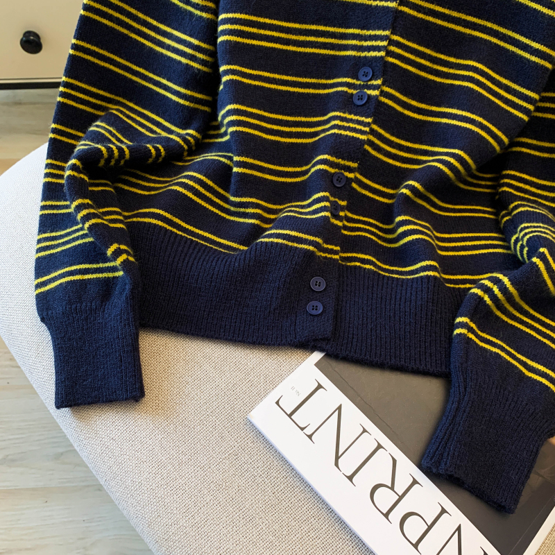 Korean style simple sweater all-match coat for women