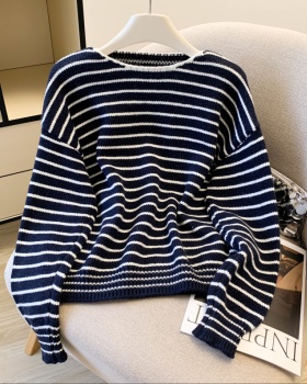 Loose pinched waist Korean style tops slim niche sweater