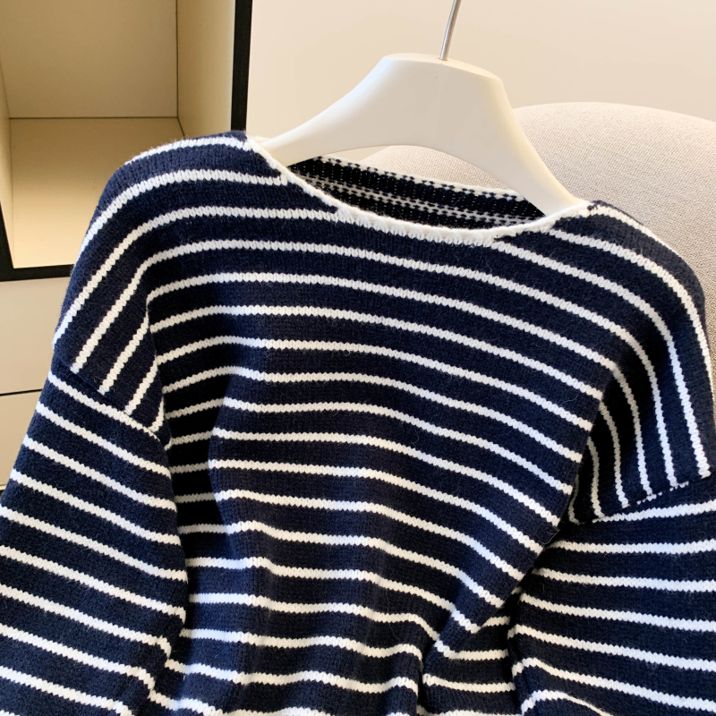 Loose pinched waist Korean style tops slim niche sweater