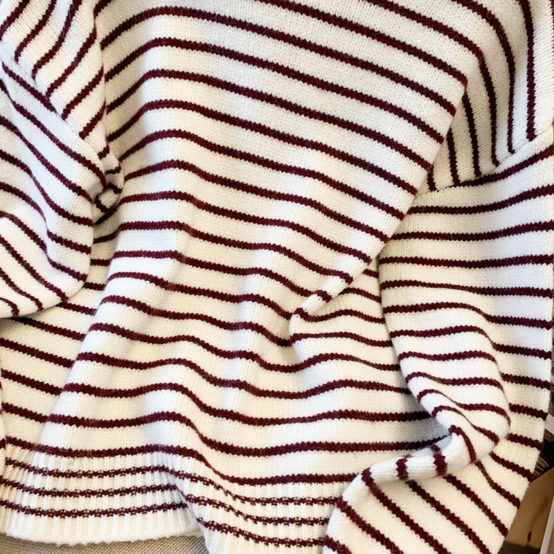 Loose pinched waist Korean style tops slim niche sweater