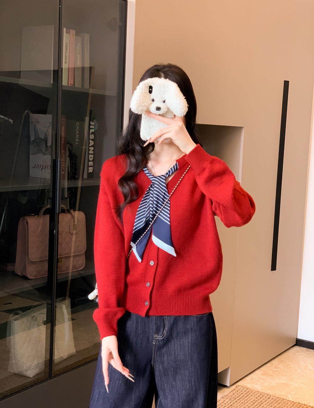 Slim loose autumn tops Korean style niche knitted sweater