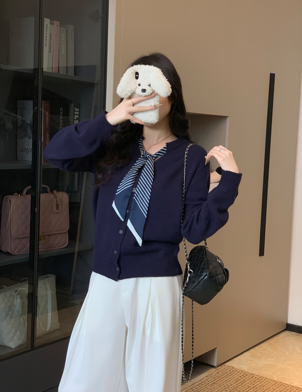 Slim loose autumn tops Korean style niche knitted sweater