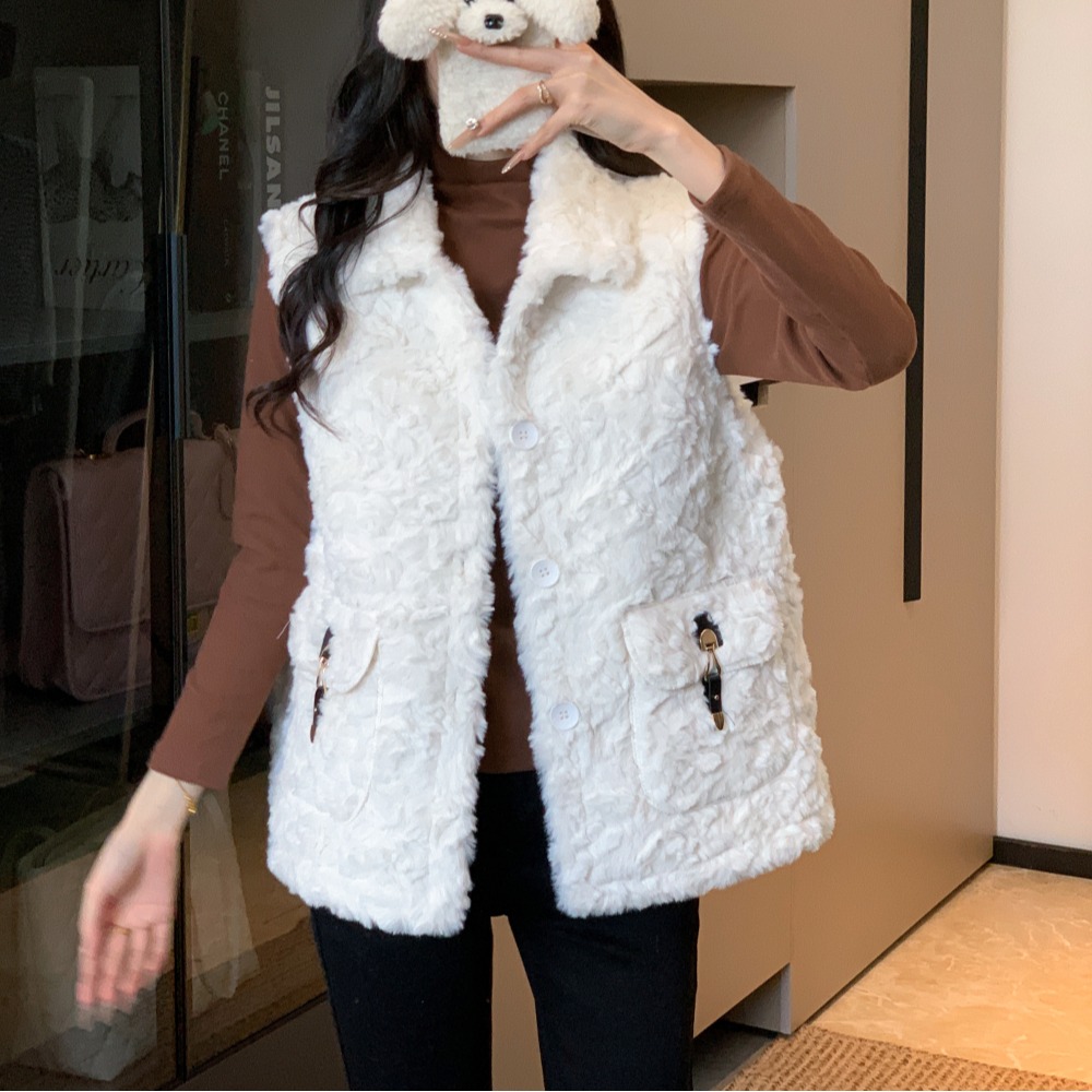 Show young fashion thick vest outside the ride all-match waistcoat