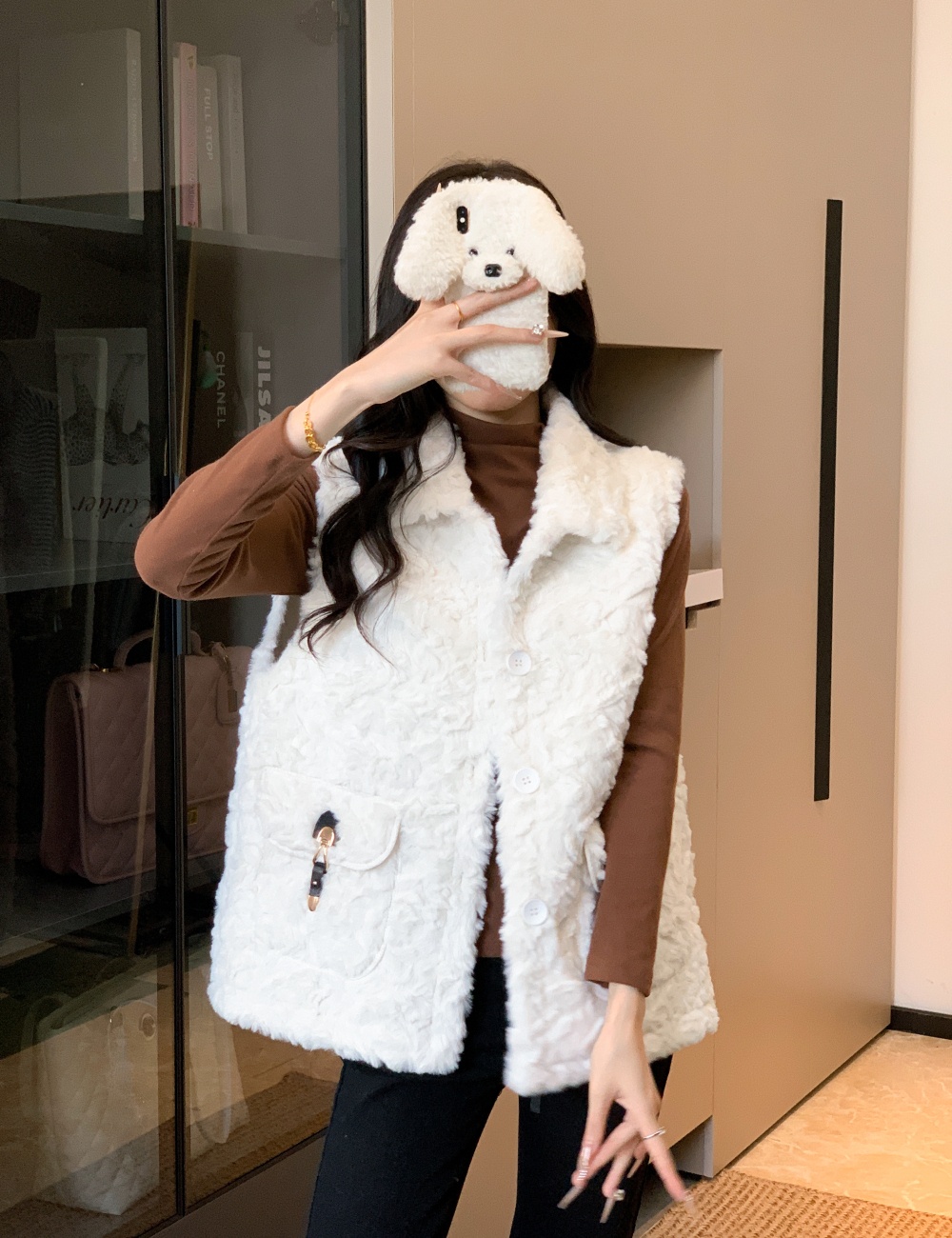 Show young fashion thick vest outside the ride all-match waistcoat