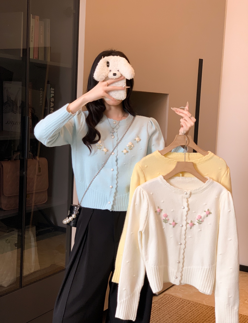 Stereoscopic sweater sweet cardigan for women