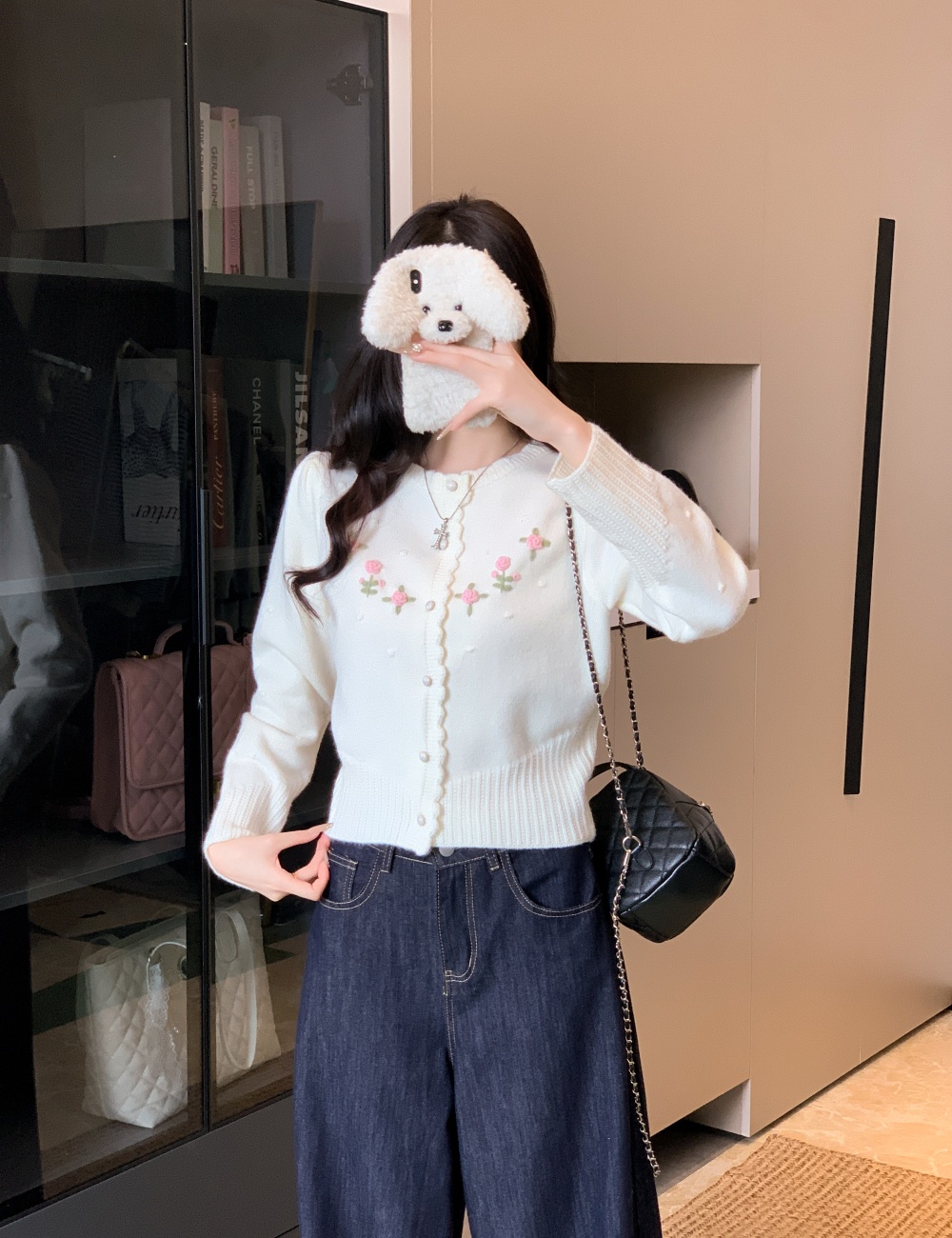 Stereoscopic sweater sweet cardigan for women
