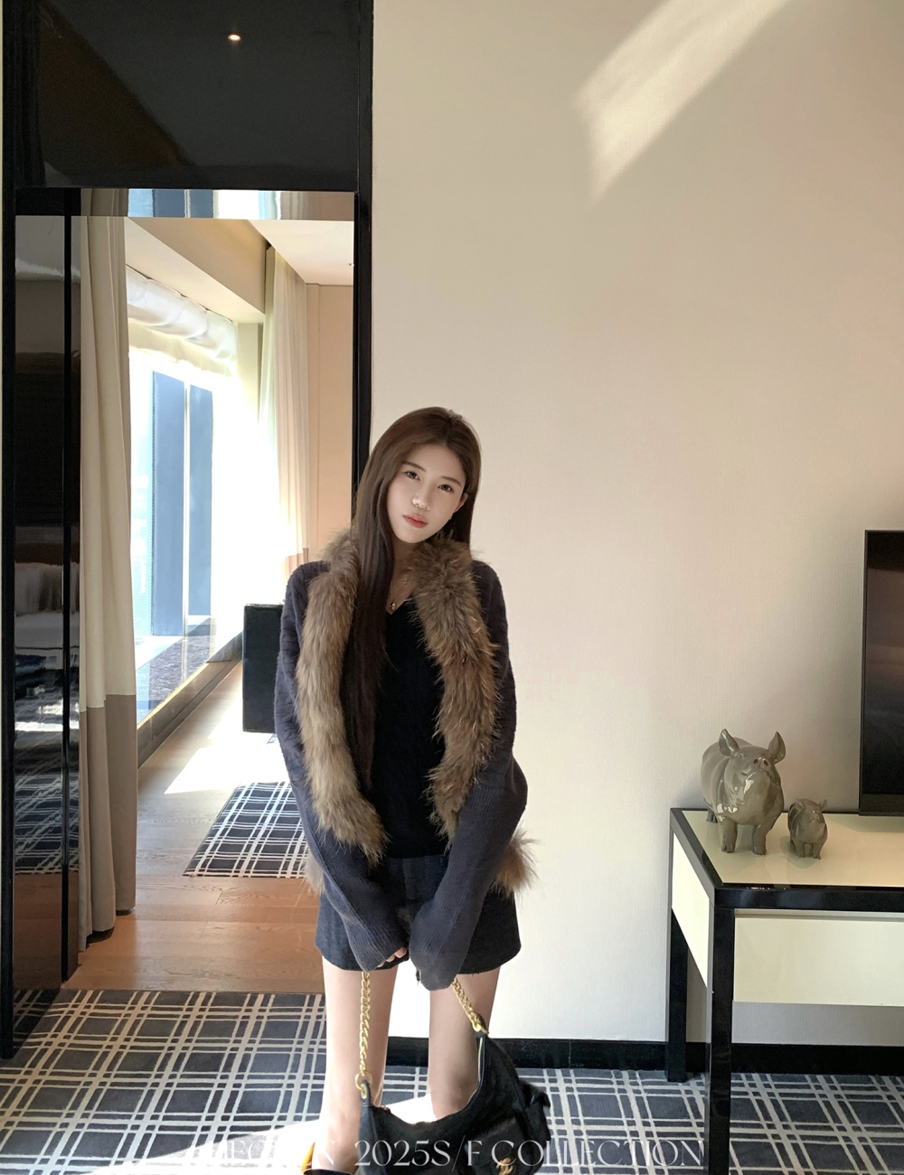 Korean style long sleeve sweater knitted coat