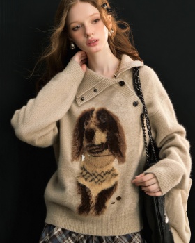 Round neck loose autumn sweater all-match slim tops