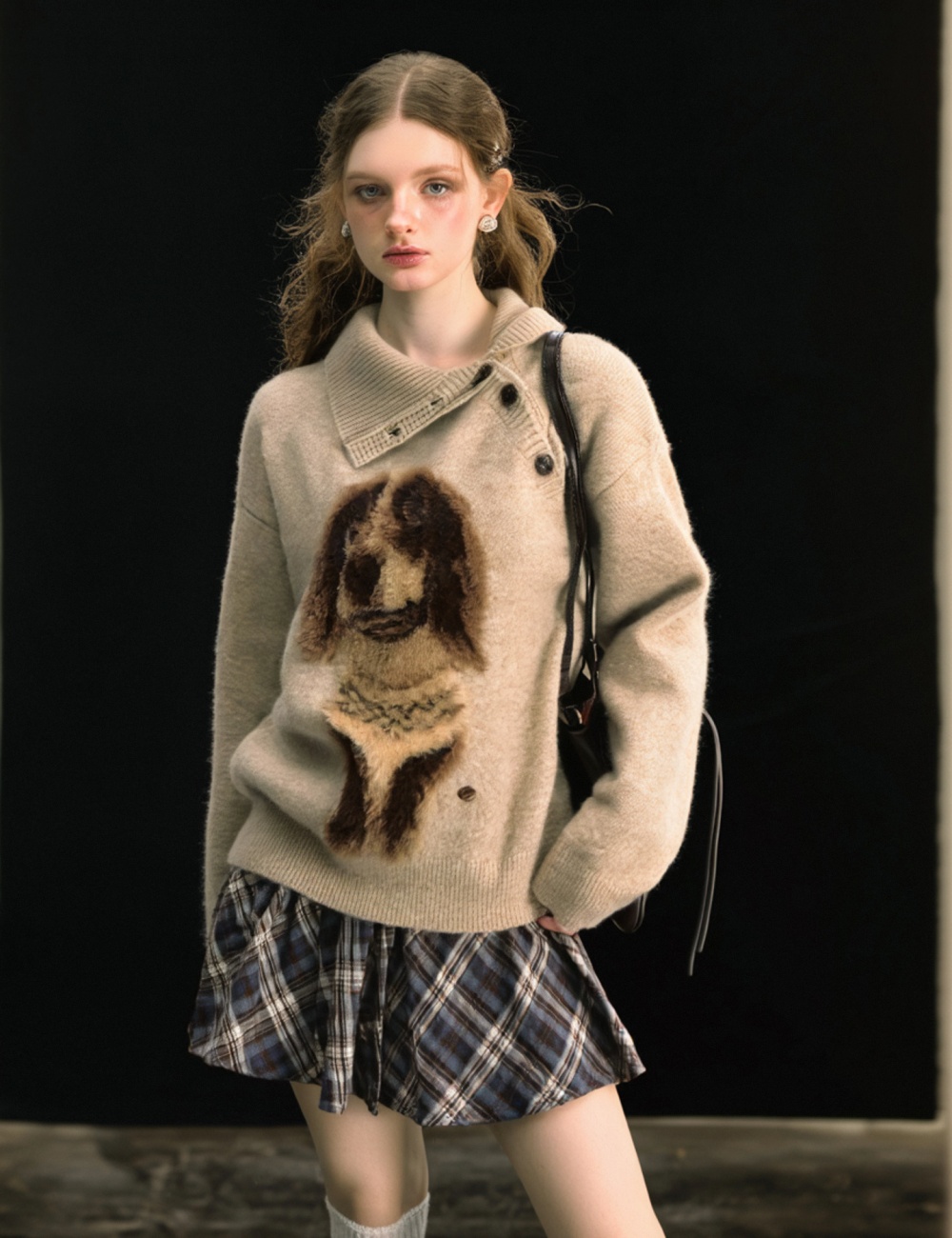 Round neck loose autumn sweater all-match slim tops