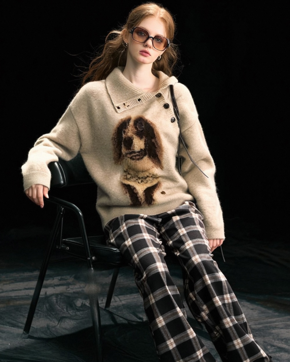 Round neck loose autumn sweater all-match slim tops