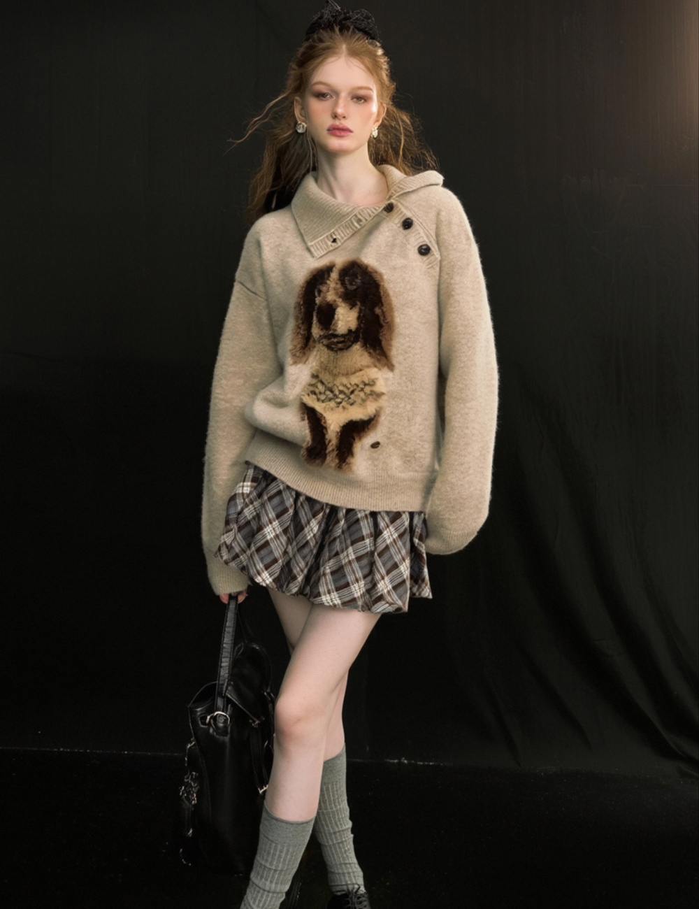 Round neck loose autumn sweater all-match slim tops