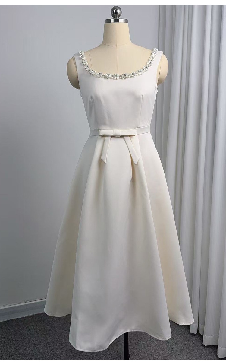 Sling France style elegant temperament pinched waist dress