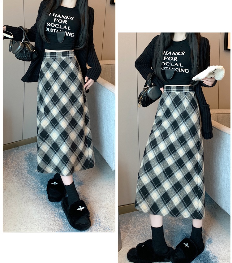 Autumn and winter A-line winter slim skirt for women