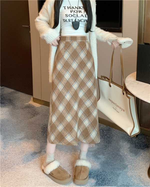 Autumn and winter A-line winter slim skirt for women