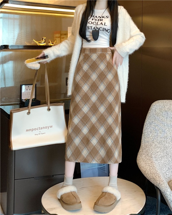 Autumn and winter A-line winter slim skirt for women