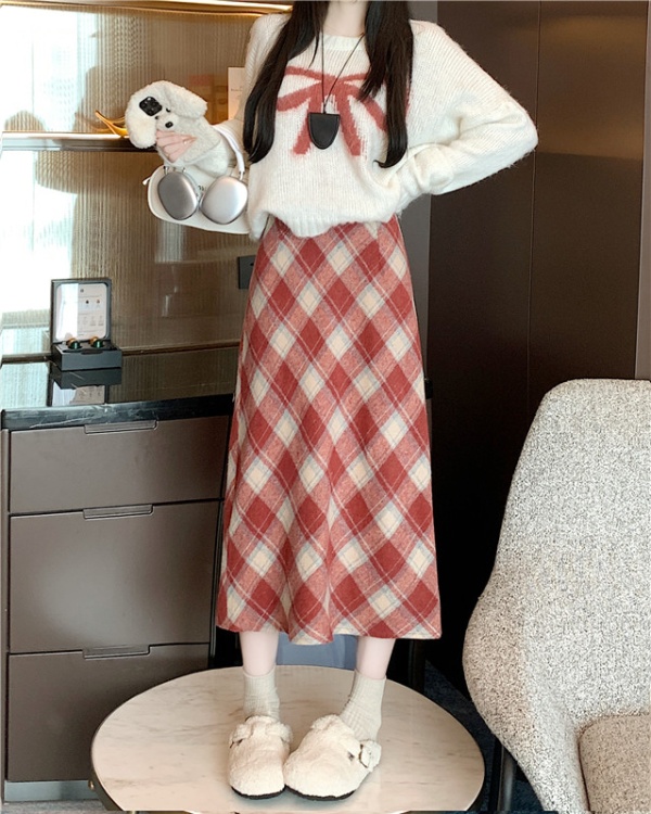 Autumn and winter A-line winter slim skirt for women