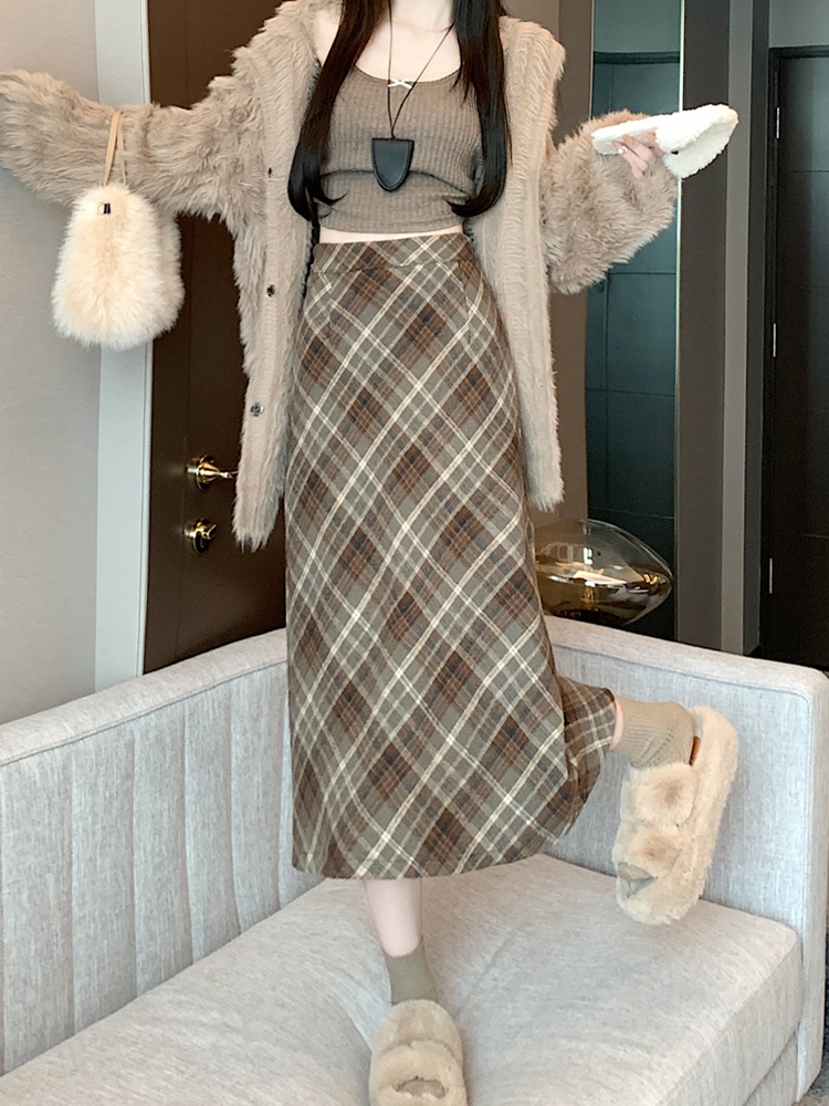 Autumn and winter A-line winter slim skirt for women