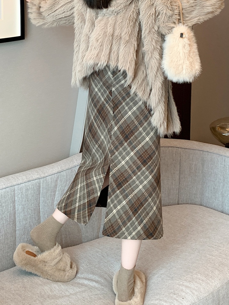 Autumn and winter A-line winter slim skirt for women