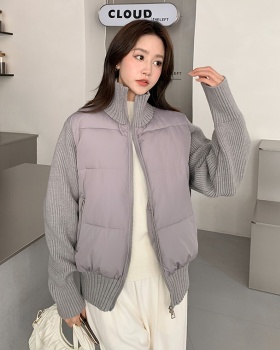 Short splice thermal sweater niche France style coat