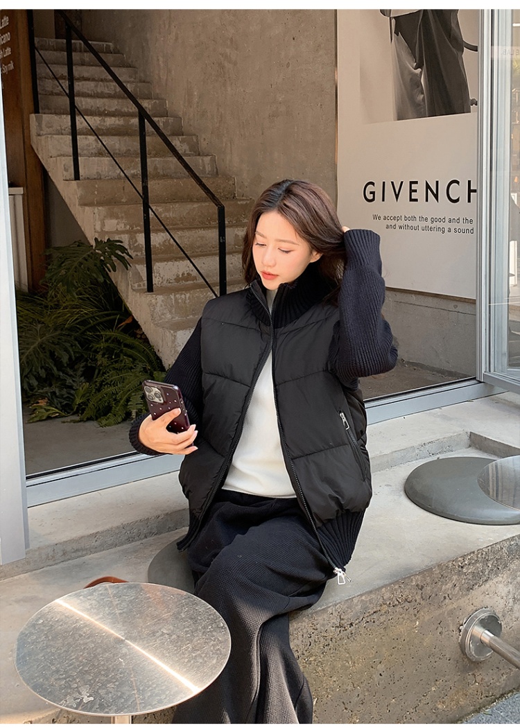 Short splice thermal sweater niche France style coat