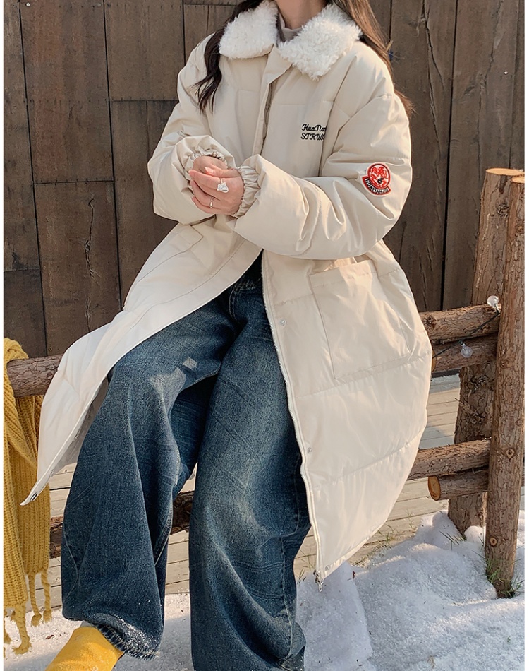 Winter college style cotton coat loose thick coat for women