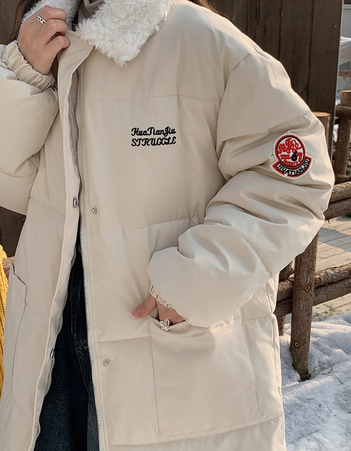Winter college style cotton coat loose thick coat for women