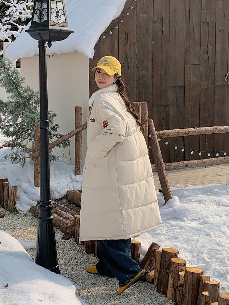 Winter college style cotton coat loose thick coat for women