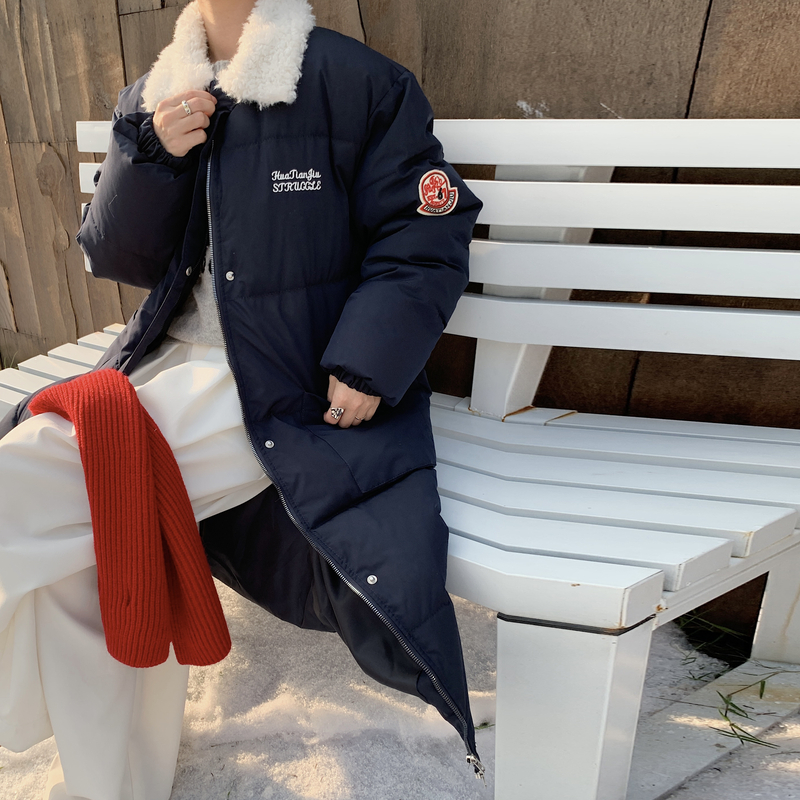 Winter college style cotton coat loose thick coat for women