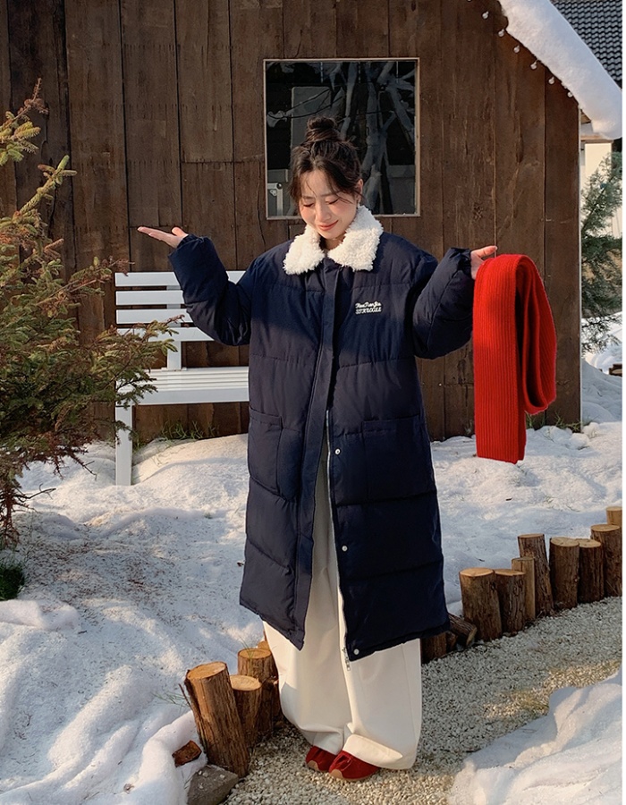 Winter college style cotton coat loose thick coat for women