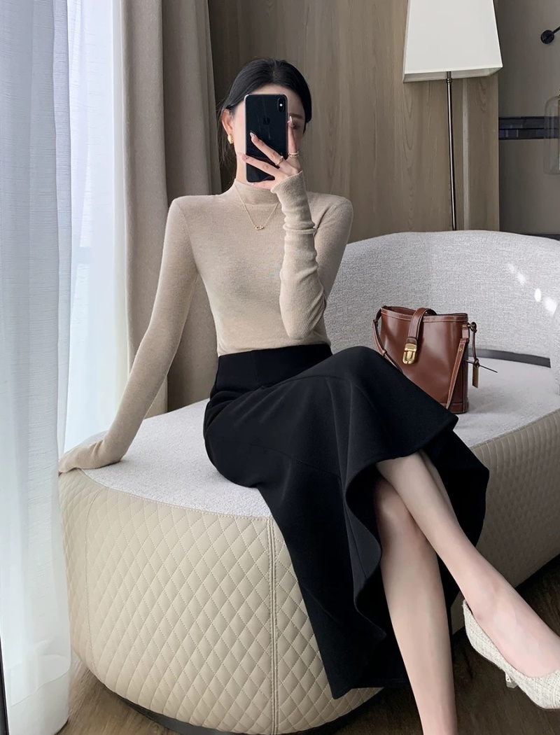 Woolen mermaid autumn and winter skirt for women