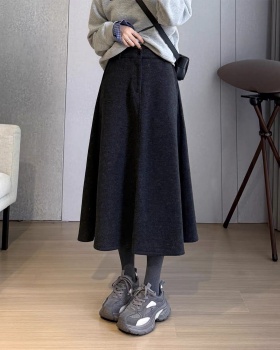 A-line temperament France style autumn and winter skirt