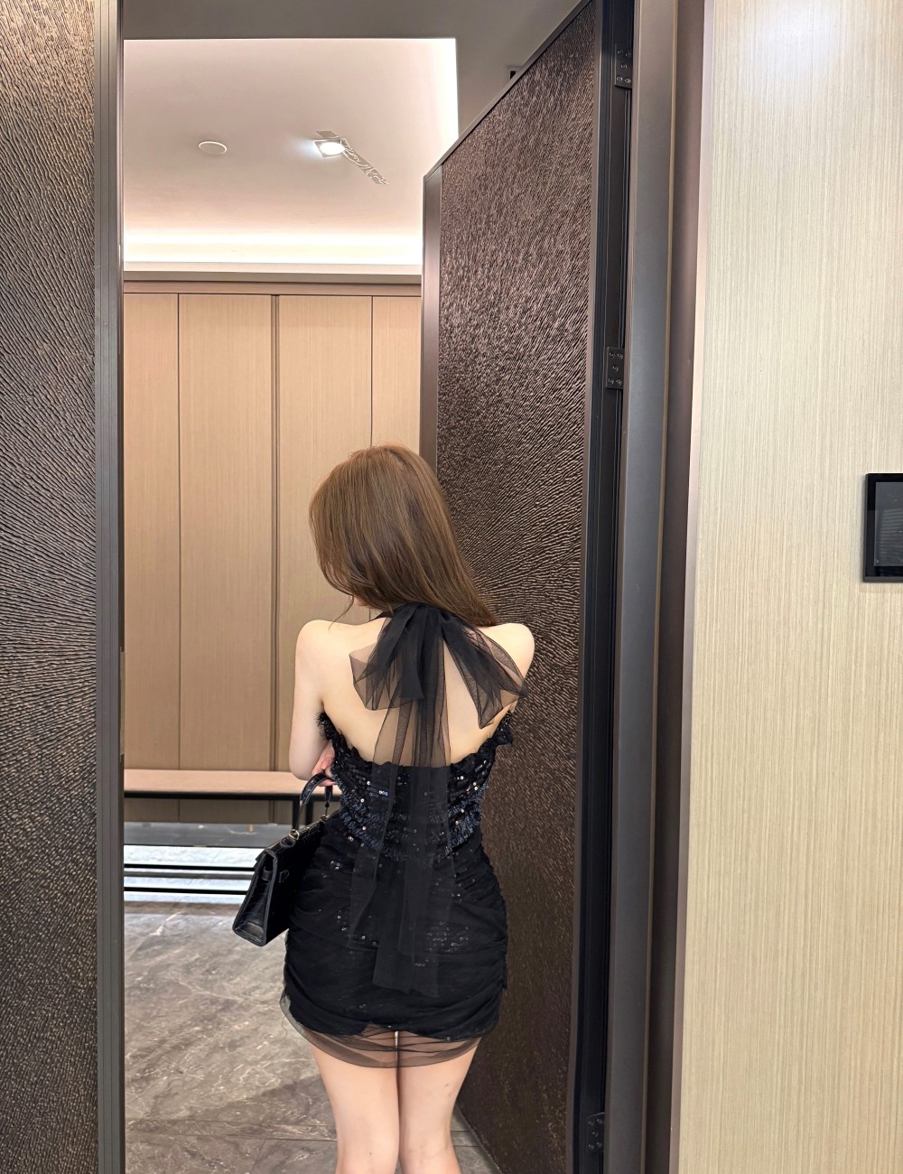 France style halter slim gauze spicegirl dress