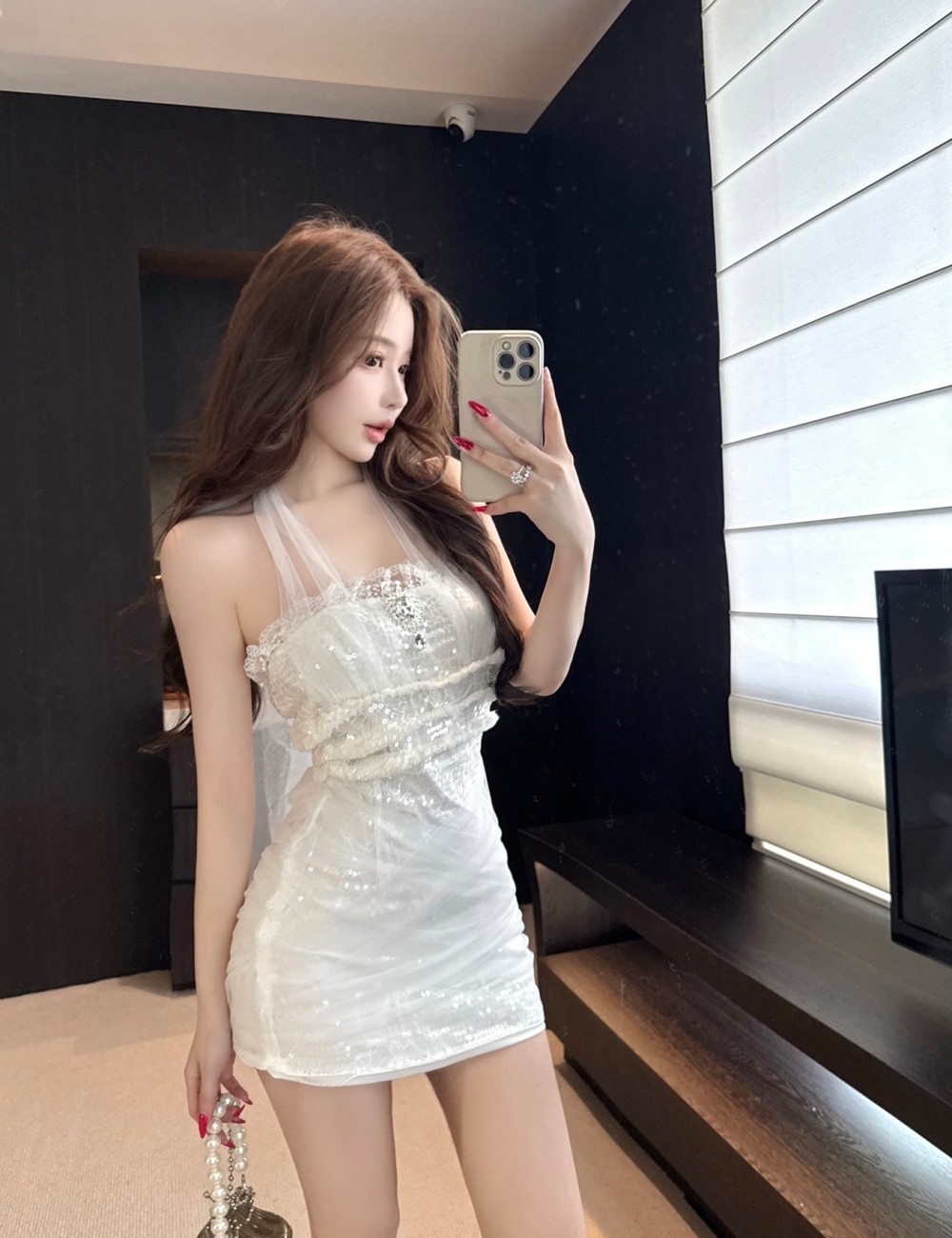 France style halter slim gauze spicegirl dress
