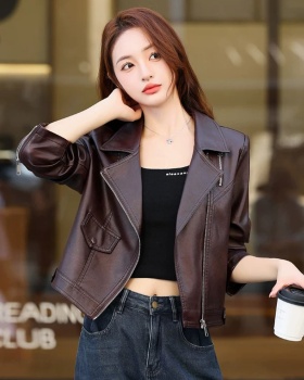 PU wallet autumn and winter coat for women