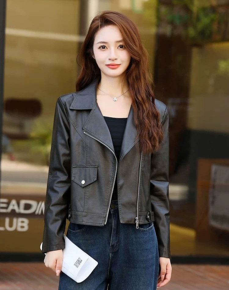 PU wallet autumn and winter coat for women