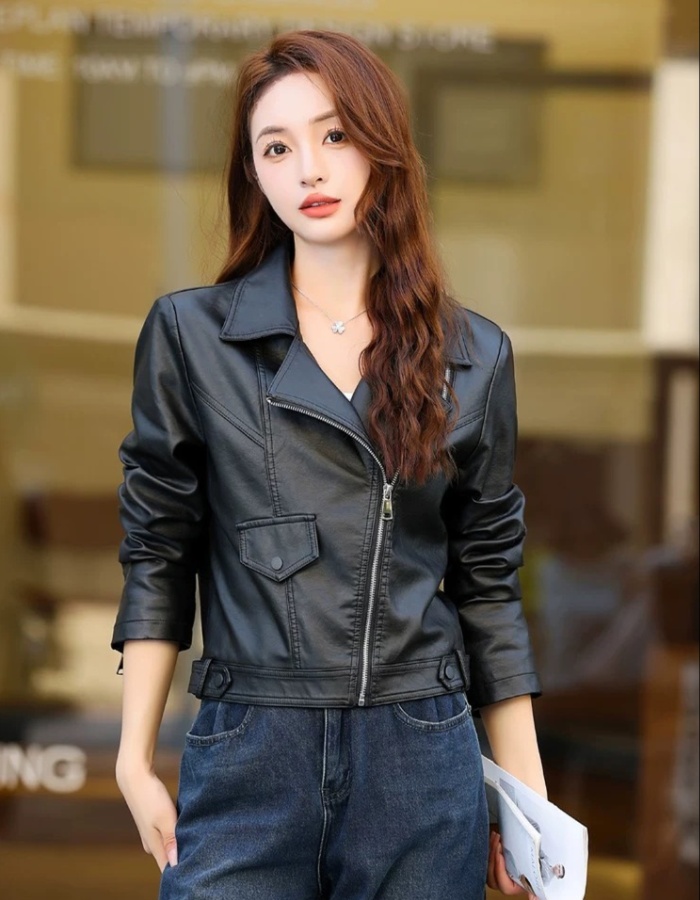 PU wallet autumn and winter coat for women