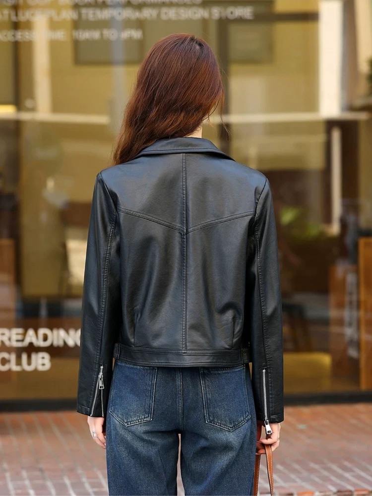 PU wallet autumn and winter coat for women
