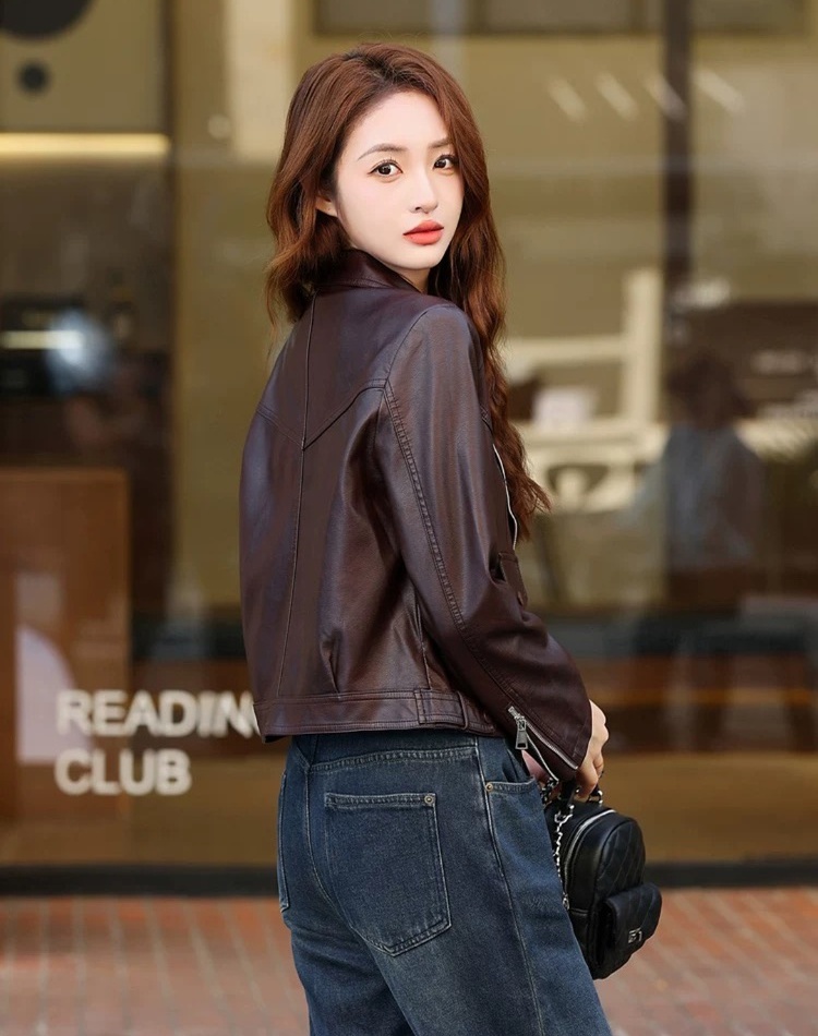 PU wallet autumn and winter coat for women